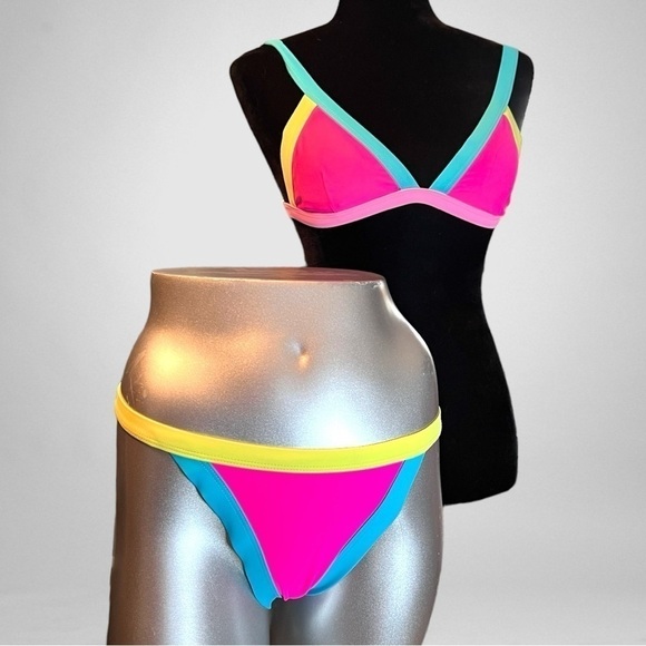 Other - Neon Multicolored Small 2 Piece Bikini